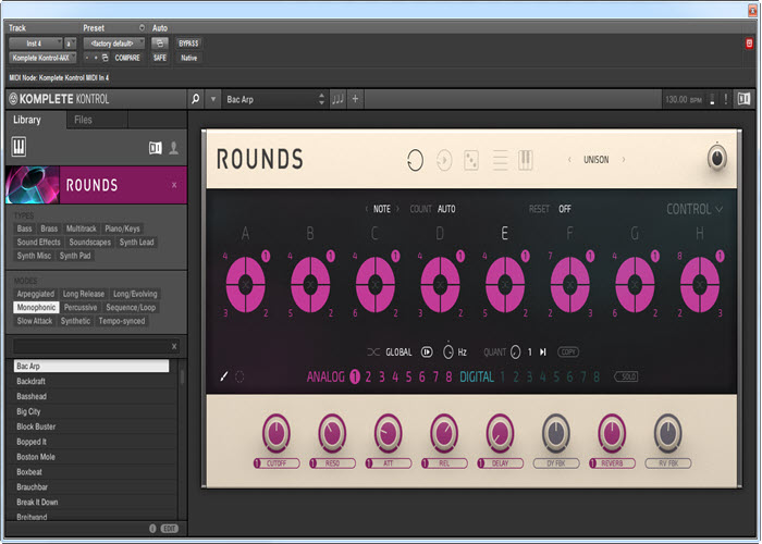 Rounds and instrument from Native Instruments
